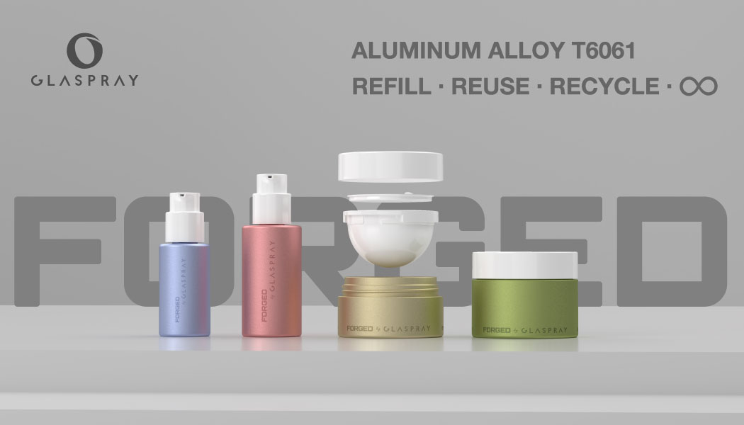 Glaspray debuts new forged aluminum alloy T6061 bottles and jars