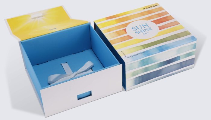 Procos unveils Sunshine Box, a new foldable box with a magnet-free closure