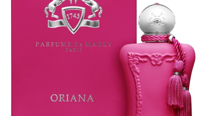 PRAD adorns the bottle of Oriana, Parfums de Marly latest women's fragrance 