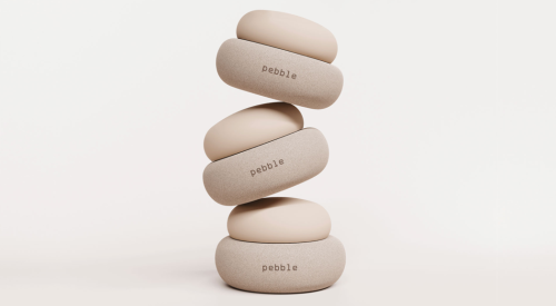 Lumson's new Pebble skin care jar combines visual and tactile effects