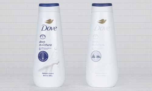 Dove lance un gel douche avec une étiquette qui détecte l'eau très chaude